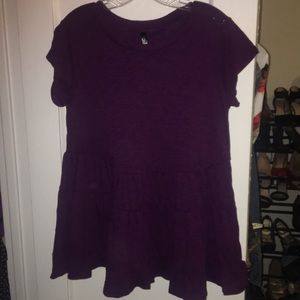 Empire waist crew neck T-shirt